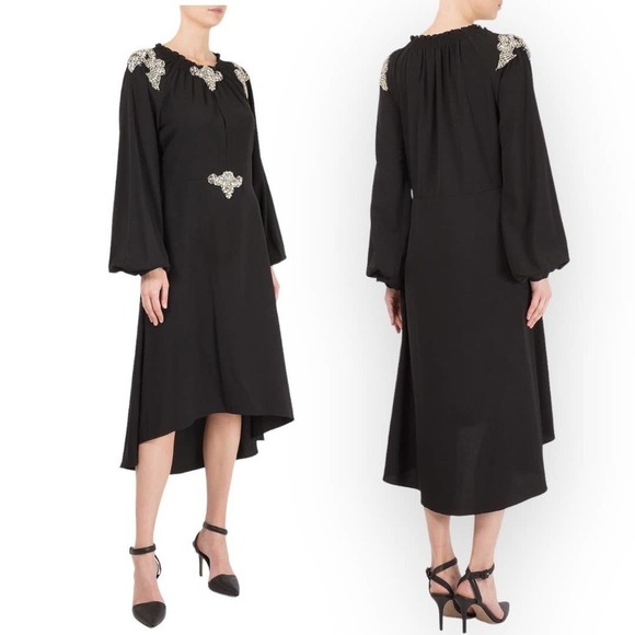 Dodo Bar Or Marisa Crystal Embellished Stretch-Crepe Dress Size 42 - Picture 1 of 15